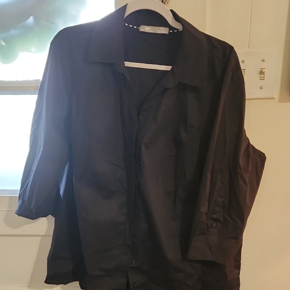 Lee Women's Black Button Down Shirt - Picture 1 of 5